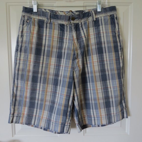 Tommy Bahama Other - Tommy Bahama Blue and Orange Plaid Men Shorts